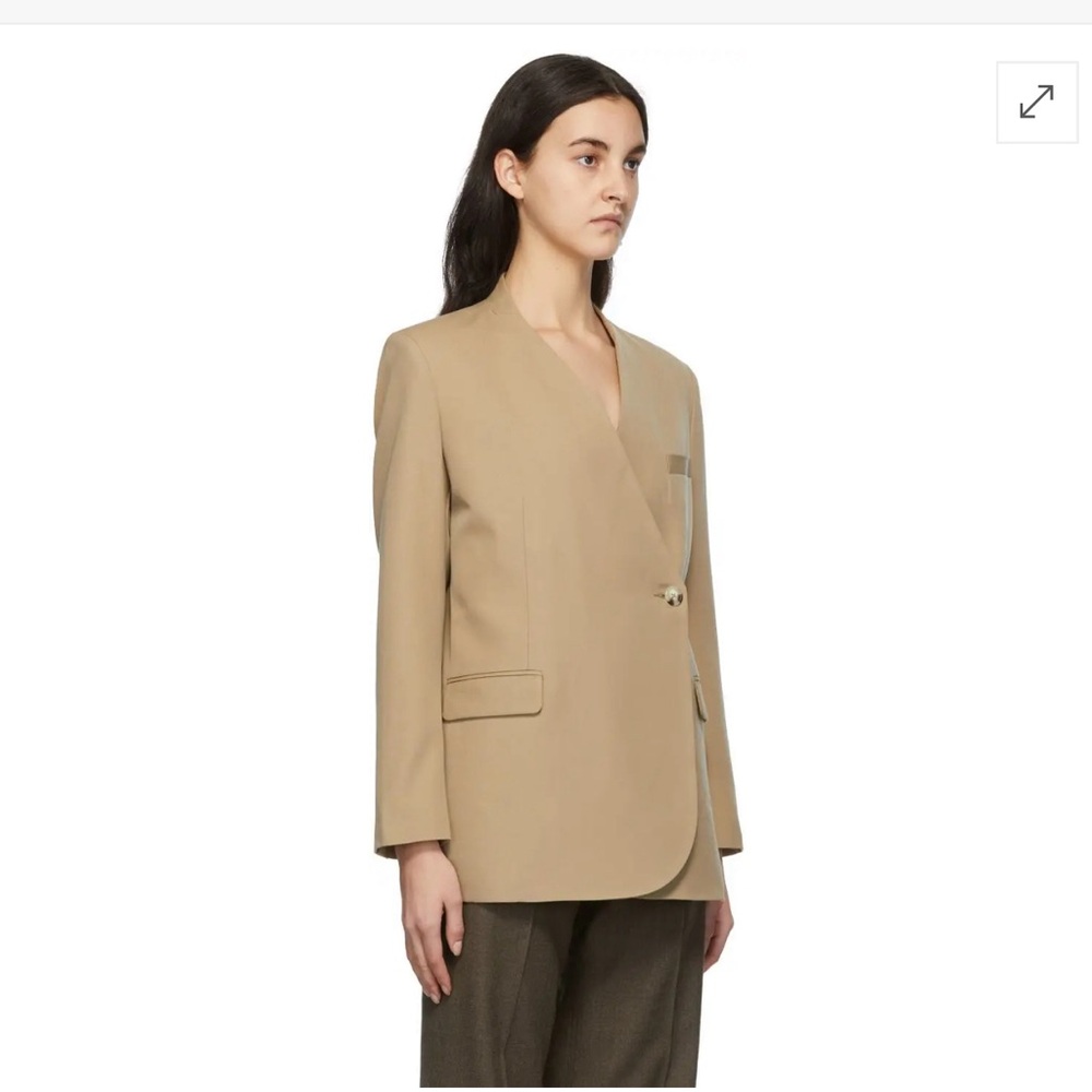 GIA STUDIOS Beige Cross-Over Blazer